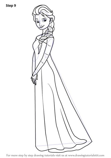 How to Draw Elsa from Frozen (Frozen) Step by Step ...