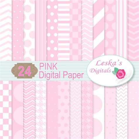 Pink Scrapbook Digital Paper, pink Digital Paper Light Pink Scrapbook ...