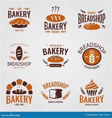 Artisan Organic Bakery Logo Set Stock Vector - Illustration of vegetarian, bakery: 166593650