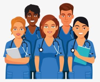 Nursing Clipart Nurse Aide - Animated Group Of Doctors, HD Png Download - kindpng