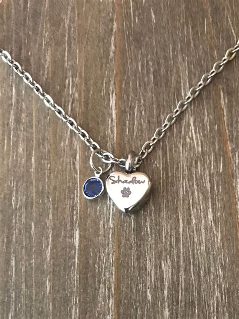 Pet Cremation Jewelry Pet Urn Ashes Necklace Pet Memorial - Etsy