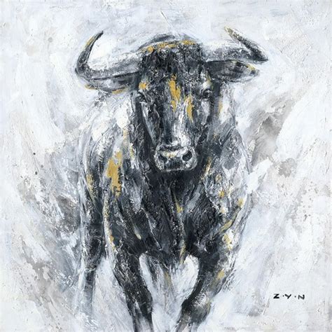 Animal Bull Painting Acrylic Painting on Canvas / Animal Bull - Etsy Hong Kong