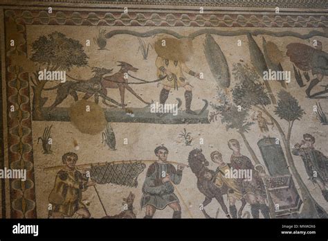 mosaic floor of a Roman villa Stock Photo - Alamy