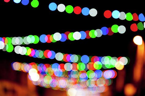 Christmas Lights Bokeh Blur Photograph by Helen Northcott