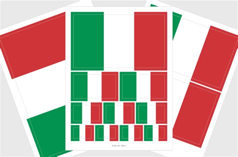 Italy Flag Sticker, Weatherproof Vinyl Italian Flag Stickers ...