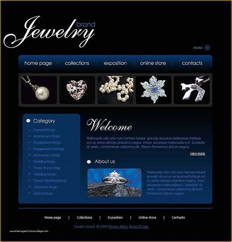 Jewellery Website Templates Free Download Of Jewelry Website Template | Heritagechristiancollege