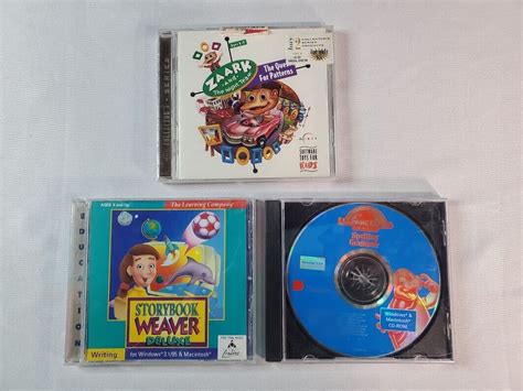 Lot of 3 Vintage PC CD-ROM Kids Games - Zaark, Spelling & Grammar & More! | eBay