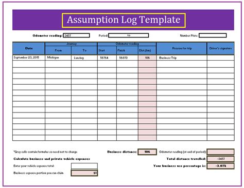 Assumption Log Template | Templates, Assumption, Templates printable free