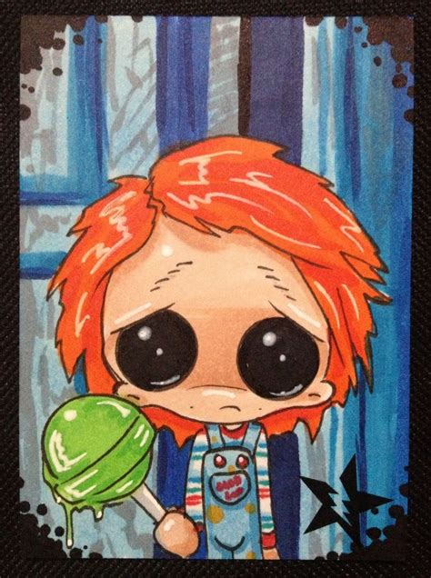 SUGAR FUELED CHUCKY DOLL CHILD'S PLAY HORROR CREEPY CUTE BIG EYE ACEO ...