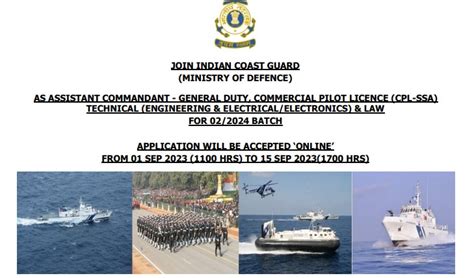 Indian Coast Guard Recruitment 2023 46 Assistant Commandant Posts ...