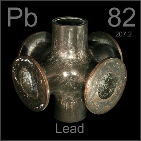 6-way pipe union, a sample of the element Lead in the Periodic Table