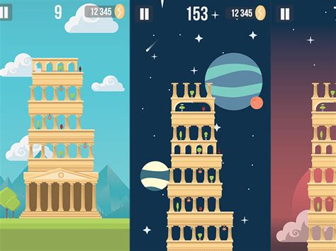 Tower building game by Artem Merenfeld on Dribbble