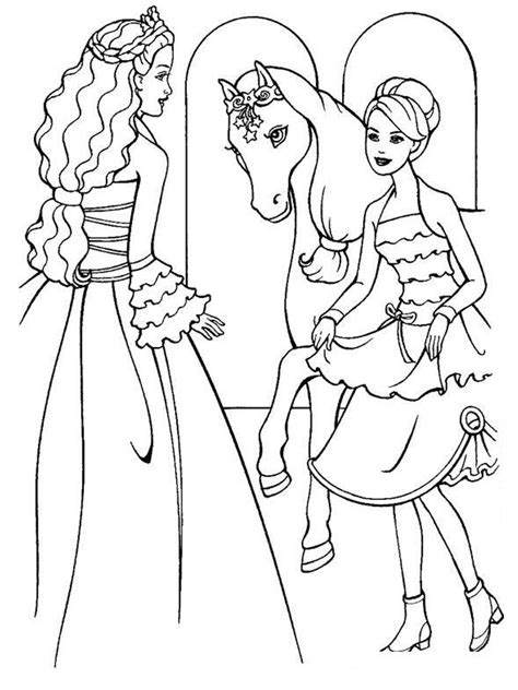 barbie horse coloring pages - Free Large Images