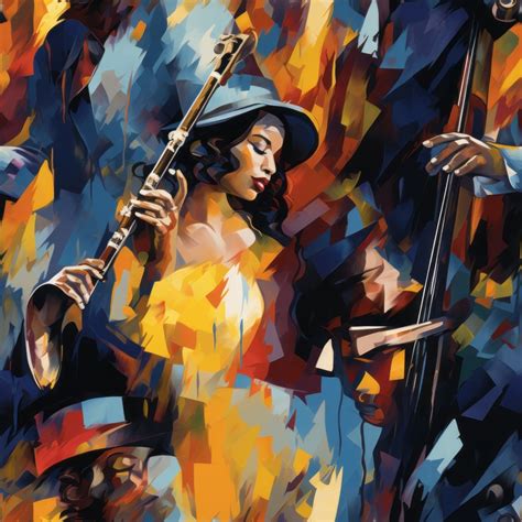 Jazz Masterpiece: Vibrant Music Paintings Seamless Pattern Design for Download