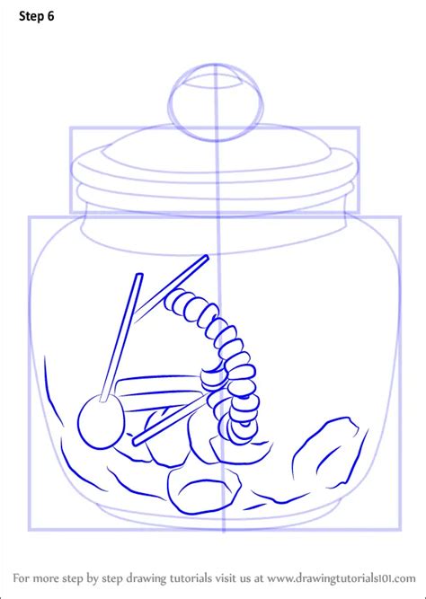 Learn How to Draw a Candy Jar (Everyday Objects) Step by Step : Drawing ...