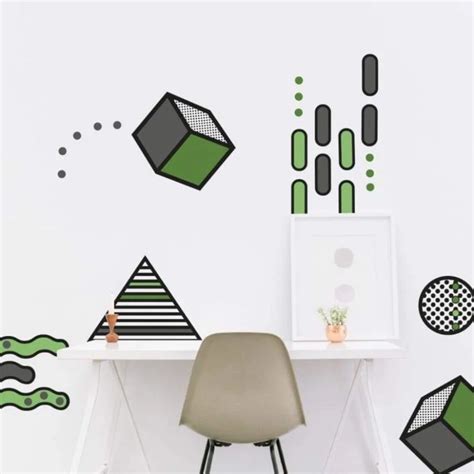 Geometric Wall Art Decals | These geometric graphic removable wall ...