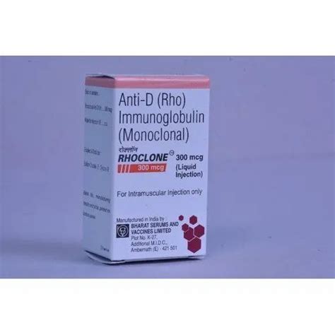 Bharat Serums Rhoclone Anti-D Immunoglobulin Injection, For Hospital,Clinical, Packaging Type ...