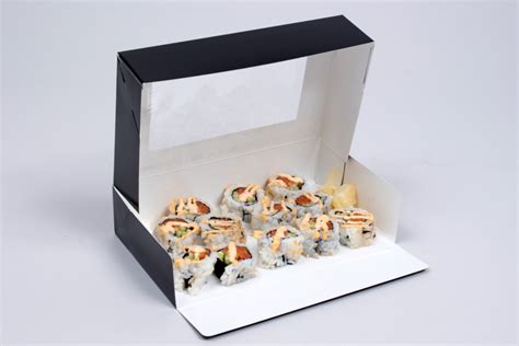 Black Gloss Sushi Boxes | Takeout Boxes for Sushi