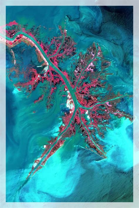 Mississippi River Delta, Satellite Image, Map, Earth, Art Print, Print ...