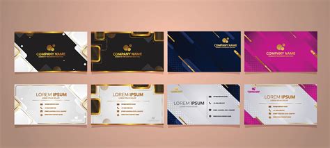 Business Card Template with Black and Gold Color 18709439 Vector Art at Vecteezy