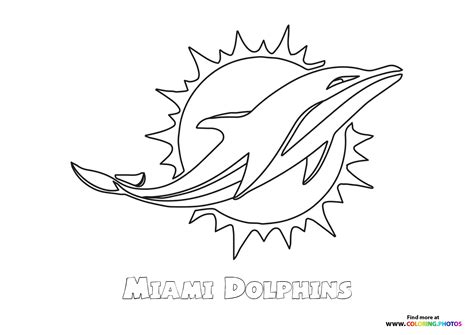 Miami Dolphins NFL logo - Coloring Pages for kids