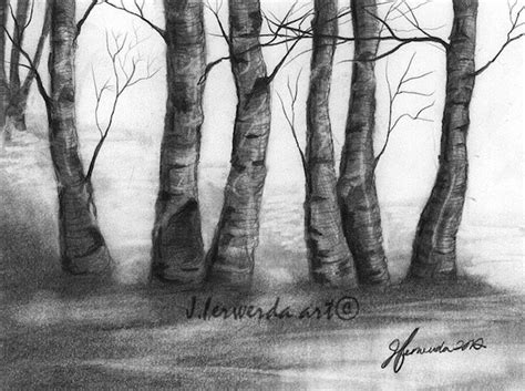 Pencil Drawing Print the Nature of Trees Day 326 - Etsy