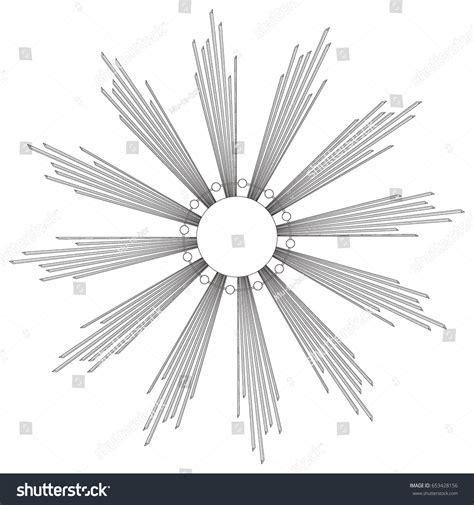 Rays Light Halo Hand Drawn Vector Stock Vector (Royalty Free) 653428156 | Shutterstock