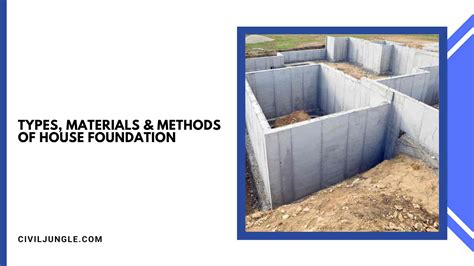 Types, Materials & Methods of House Foundation