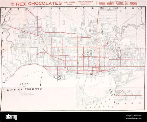 Toronto streetcar map 1912 Stock Photo - Alamy