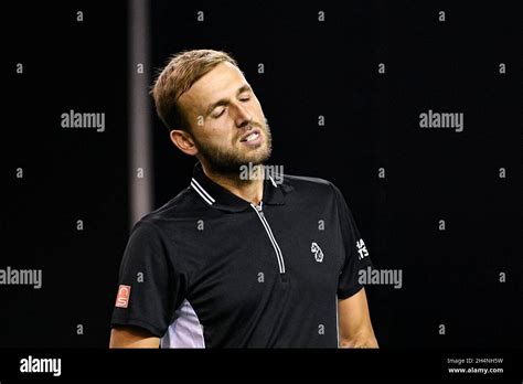 Daniel "Dan" Evans of Great Britain reacts during the Rolex Paris Masters 2021, ATP Masters 1000 ...