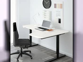 - Study Desk - IKEA - White Not Included For Sale in Qatar