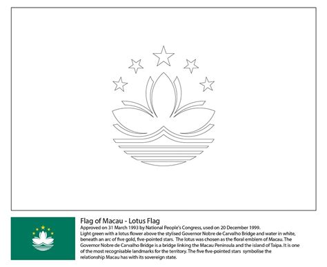 Macau Flag Coloring Page - Free Printable Coloring Pages for Kids