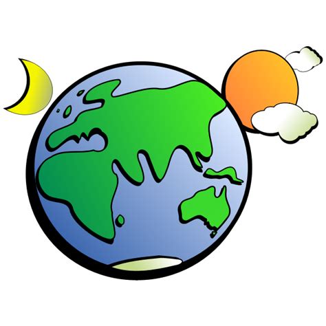 Cartoon vector clip art of Aussie earth | Free SVG