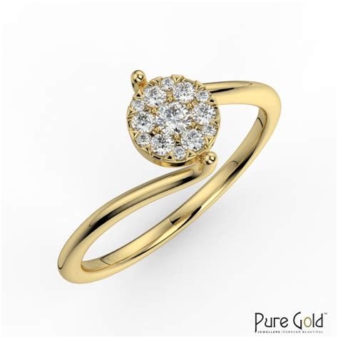 18 Karat Gold Diamond Ring Pure Gold Jewellers