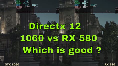 Directx 12 AMD RX 580 vs nvidia gtx 1060 FPS Test - YouTube