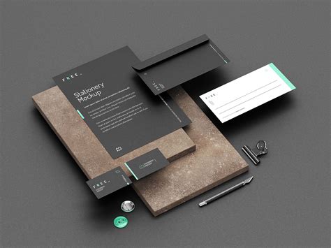 4 Scenes Stationery Mockup (PSD)