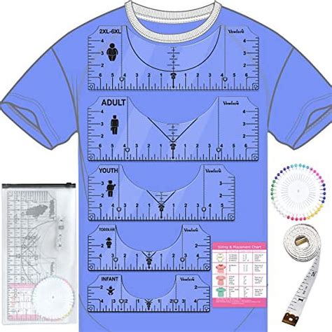 Tshirt Ruler Guide for Vinyl Alignment, T Shirt Rulers to Center ...