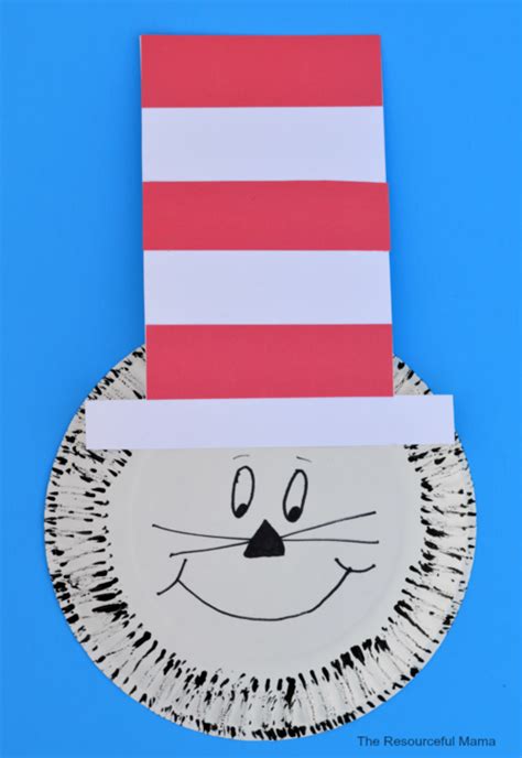 Paper Plate Dr. Seuss Cat in the Hat Craft | AllFreeKidsCrafts.com