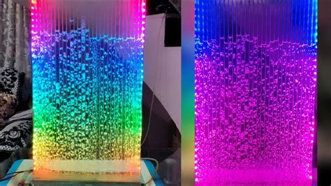 DIY Bubble wall | easy colourful LED water bubble wall | JOY in DIY - YouTube