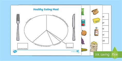 FREE! - A Healthy Eating Plate Template - Sorting Activity