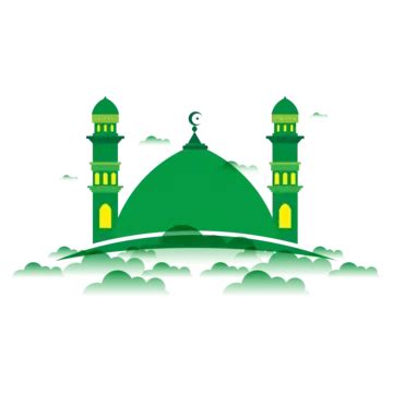 Green Mosque Logo Design Transparent Illustration Vector, Mosque, Mosque Logo, Green Mosque Logo ...