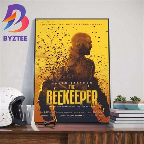 Official Poster For The Beekeeper With Starring Jason Statham Wall Decor Poster Canvas - Byztee