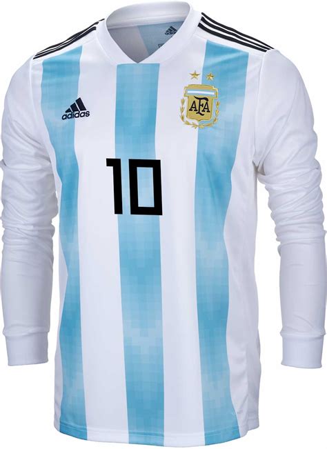 adidas Lionel Messi Argentina L/S Home Jersey 2018-19 - SoccerPro