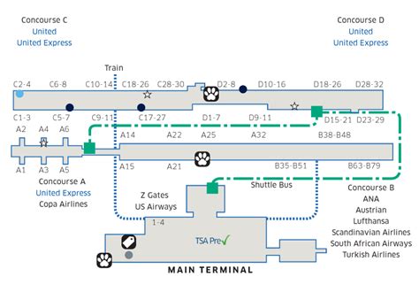 Washington Dulles Int'l (IAD) Airport Map | United Airlines