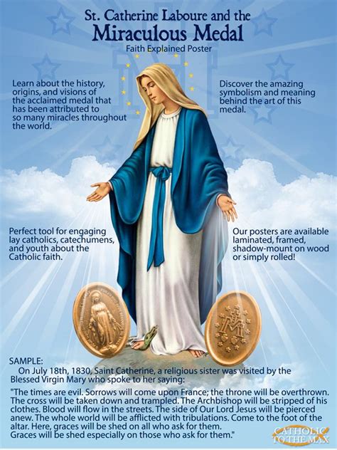 Miraculous Medal Explained Poster. Click photo to buy product. | The Catholic Faith | Pinterest ...