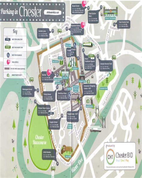 Chester Tourist - Chester Parking Map