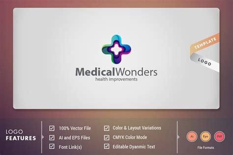 Medical Wonders - Logo Template | Creative Logo Templates ~ Creative Market