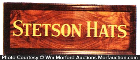 Antique Advertising | Stetson Hats Sign • Antique Advertising