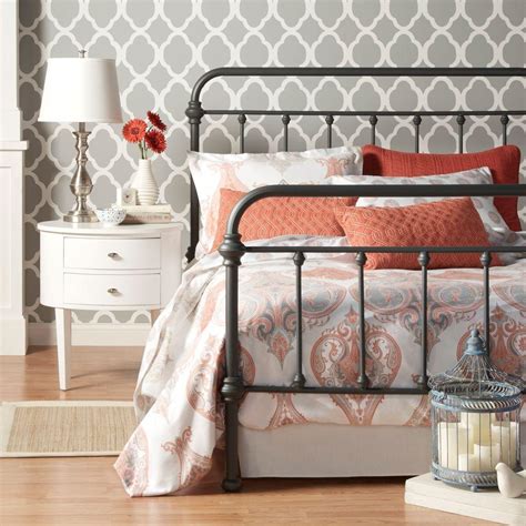 HomeSullivan Calabria Grey Full Bed Frame-40E411BF-1GABED - The Home Depot