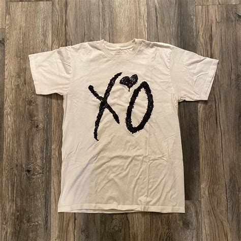 The Weeknd XO merch White tee Size Medium XO The... - Depop